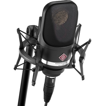 Neumann TLM 107 BK Studio Set Large-Diaphragm Multipattern Condenser Microphone (Black)