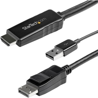 Startech 3m HDMI to DisplayPort Adapter Cable with USB Power - 4K 30Hz Active HDMI Converter