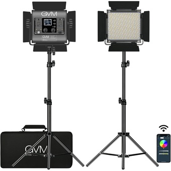 GVM 850D RGB Bi-Colour LED Video Light (2-Light Kit)