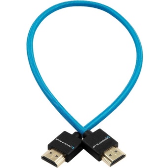 Kondor Blue HDMI to HDMI 40cm Thin Braided Cable for on Camera Monitors