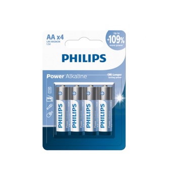 Philips Power AA Alkaline Batteries (4 Pack)