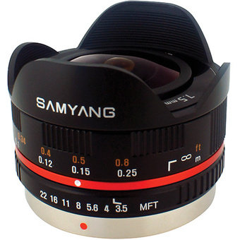 Samyang 7.5mm f/3.5 UMC Fisheye MFT Lens (Black)