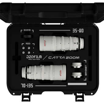 DZOFilm Catta 35-80mm & 70-135mm T2.9 E-Mount Cine Zoom 2-Lens Bundle (White)