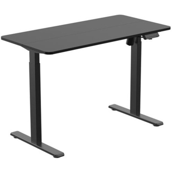 Brateck Compact Single Motor Electric Sit-Stand Desk with Desktop Included (Black)