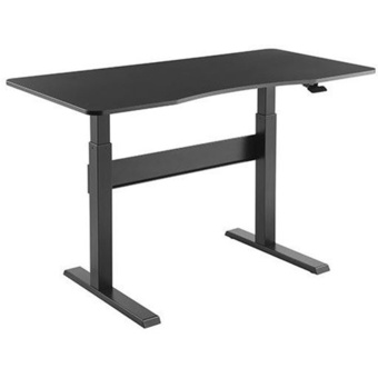 Brateck Height Adjustable Air Lift Sit-Stand Desk with Desktop Included (Black)