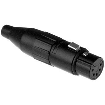 Amphenol AC Series 5 Pin XLR Cable Connector (Tin Plating, Female, Black)