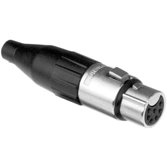 Amphenol AC Series 7 Pin XLR Cable Connector (Tin Plating, Female, Black & Silver)