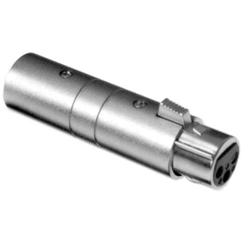 Amphenol AC Series 3 Pin XLR Adapter (Tin Plating, Male To Female, Black)