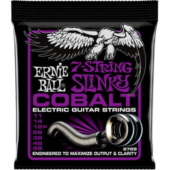 Ernie Ball Power Slinky Cobalt 7-String Electric Guitar Strings (11-58)