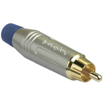 Amphenol RCA Series Gold-Plated Cable Connector (Blue)