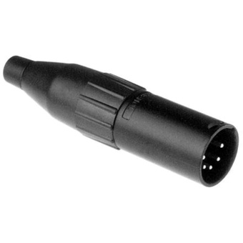Amphenol AC Series 5 Pin XLR Cable Connector (Tin Plating, Male, Black)