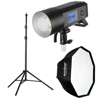 Godox AD400 Pro Flash Kit with 80cm Octa Softbox & Light Stand