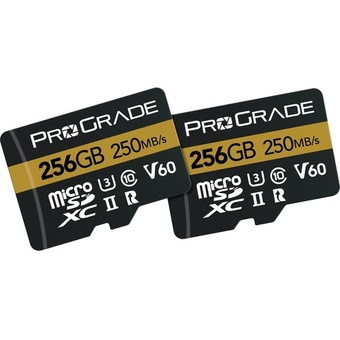 ProGrade Digital MicroSDXC UHS-II Memory Card with Adapter (2-Pack, 256GB)