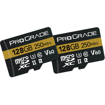 ProGrade Digital MicroSDXC UHS-II Memory Card with Adapter (2-Pack, 128GB)