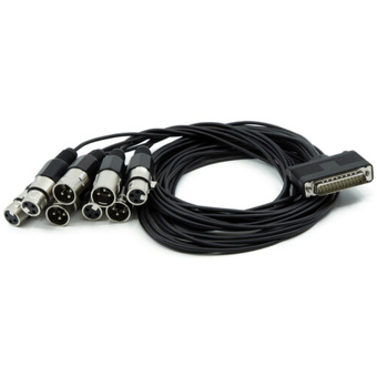 AJA 12G-AM XLR Breakout Cable, 8-Ch In and 8-Ch Out