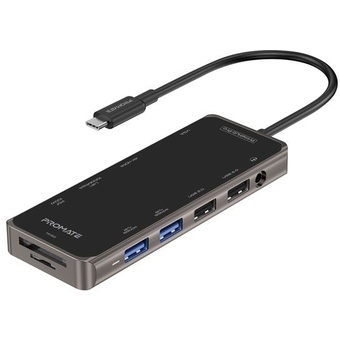 Promate 11-in-1 USB Multi-Port Hub with USB-C Connector