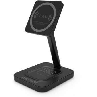 Promate AuraBase 15W High Speed Magnetic Wireless Phone Charger (Black)