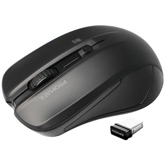 Promate Contour Ergonomic Wireless Mouse (Black)