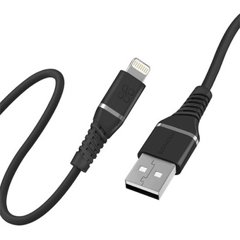 Promate PowerLine MFI Certified USB to Lightning Data & Charge Cable (Black, 1.2m)