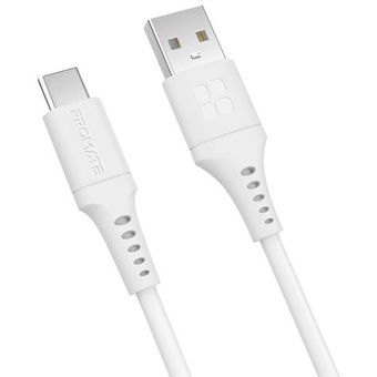 Promate PowerLink USB-A to USB-C Cable (2m, White)