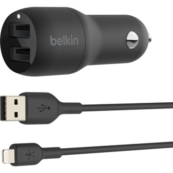 Belkin BOOST CHARGE 24W Auto Adapter (Black)