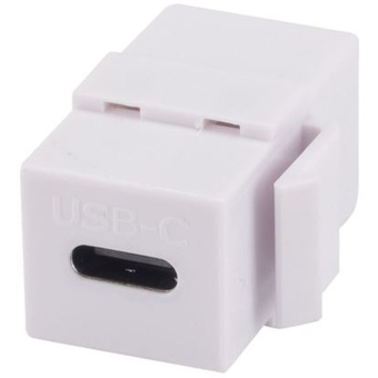 Dynamix USB-C 3.1 Keystone Jack Female to Female Connector (White)