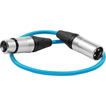 Kondor Blue 3-Pin XLR Male to 3-Pin XLR Female Audio Cable for On-Camera Mic (45cm)