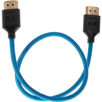 Kondor Blue Braided Ultra-High Speed HDMI Cable (Blue, 43cm)