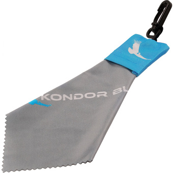 Kondor Blue Microfibre Lens Wipe Cloth with Pouch and Clip