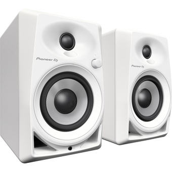 Pioneer DJ DM-40 - 21W 4" Two-Way Active Monitor (Pair, White)