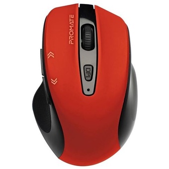 Promate Cursor EZGrip Ergonomic Wireless Mouse (Red)
