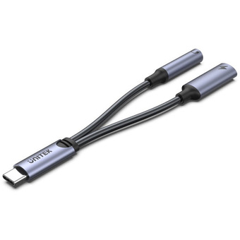 UNITEK 2-in-1 USB-C to 3.5mm Audio Jack & USB-C Charging Connector