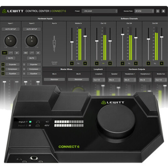 Lewitt CONNECT 6 Desktop 6x6 Dual USB-C Audio Interface for Computer and Phone/Tablet