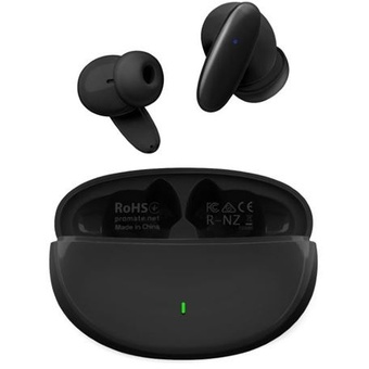 Promate Lush In-Ear HD Bluetooth Earbuds With Intellitouch & 230mAh Charging (Black)