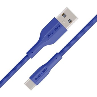 Promate USB-A to USB-C Super Flexible Cable (Blue, 1m)
