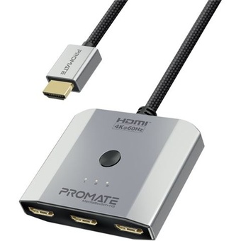 Promate MediaSwitch-H3 3-in-1 Triple HDMI Splitter (.5m)