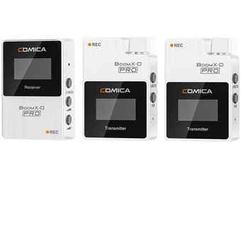 Comica Audio BoomX-D PRO D2 Digital Wireless Microphone System (TX + TX + RX, White)
