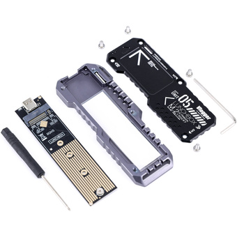 ANDYCINE Lunchbox V M.2 SSD Enclosure for M.2 NVMe or M.2 SATA SSD (Black)