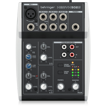 Behringer XENYX 502S 5-Input Mixer with USB Streaming Interface