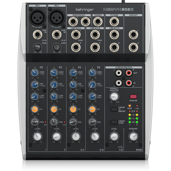 Behringer XENYX 802S 8-Input Mixer with USB Streaming Interface