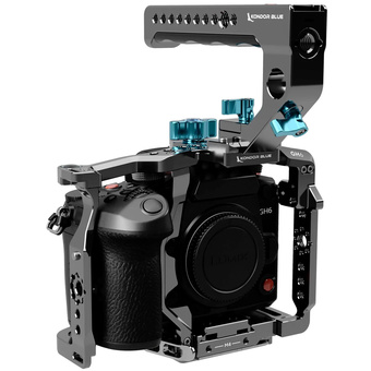 Kondor Blue Camera Cage with Top Handle for Panasonic Lumix GH6 (Space Grey)