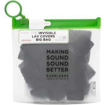Bubblebee Industries Invisible Lav Covers Original Mesh Big Bag (40-Pack, Black)