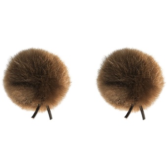 Bubblebee Industries Windbubbles Imitation-Fur Windscreen Set for Lav Mics 5 to 8mm (Brown)