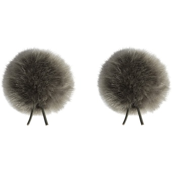Bubblebee Industries Windbubbles Imitation-Fur Windscreen Set for Lav Mics 5 to 8mm (Grey)