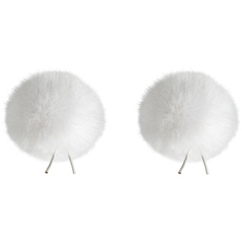 Bubblebee Industries Windbubbles Imitation-Fur Windscreen Set for Lav Mics 5 to 8mm (White)