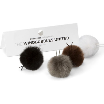 Bubblebee Industries Windbubbles United Furry Windbubbles for Lav Mics 5 to 8mm (4-Pack)