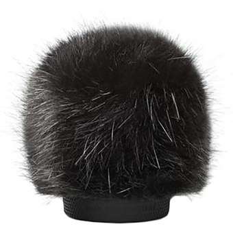 Bubblebee Industries Windkiller Long Fur Slip-On Wind Protector for 18 to 24mm Mics (XS, Black)
