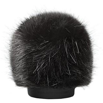 Bubblebee Industries Windkiller Long Fur Slip-On Wind Protector for 23 to 26mm Mics (XS, Black)