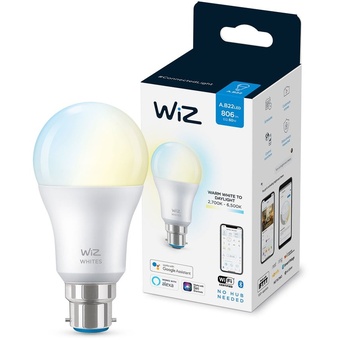 WiZ White A60 B22 Gen 2 WIFI and Bluetooth Bulb