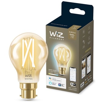 WiZ Amber Filament A60 B22 Wi-Fi+Bluetooth Smart Bulb